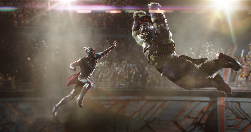 Thor kämpft gegen Hulk