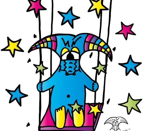 Die beliebte Cartoonfigur KROGGL feiert Geburtstag. © AHK